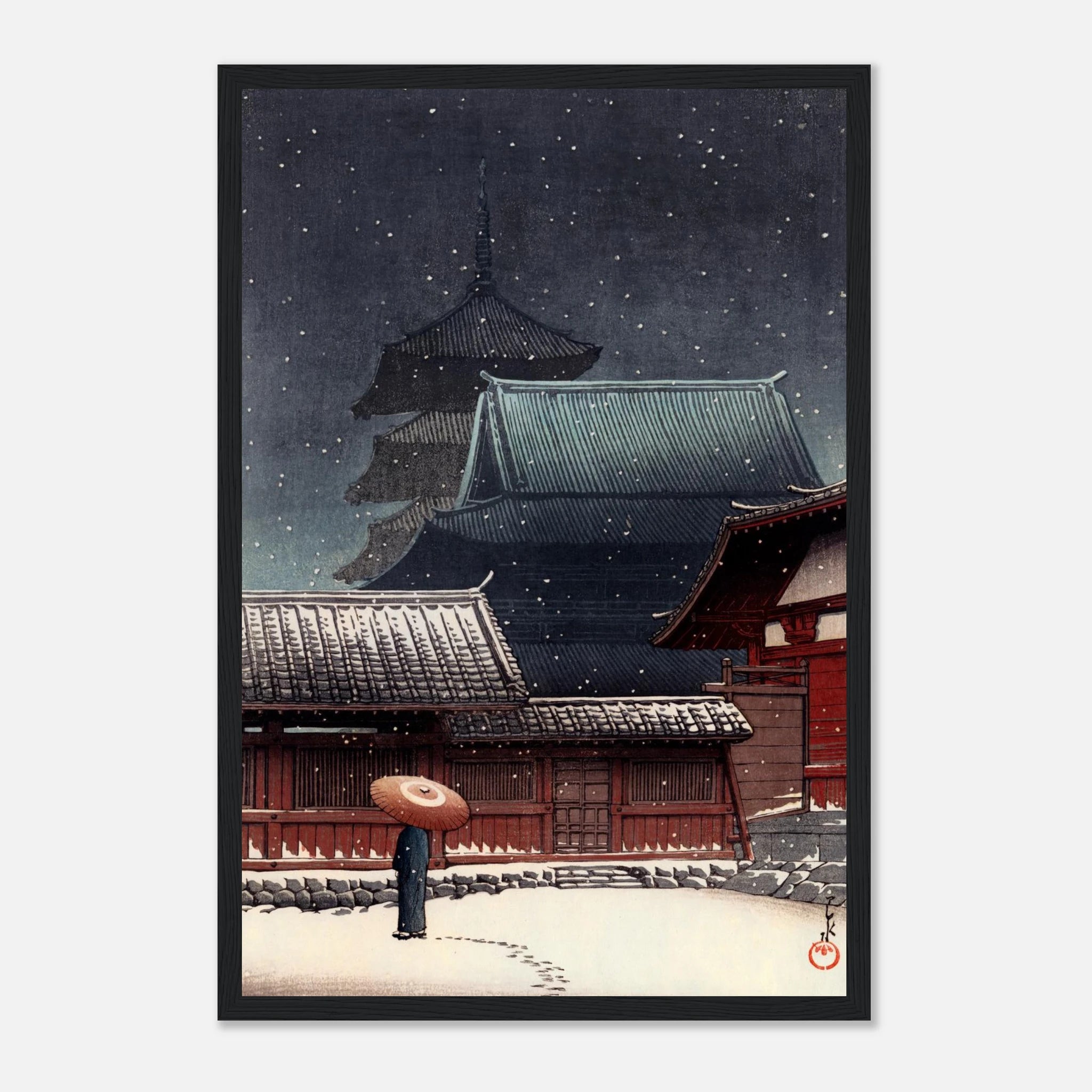 Tenno-ji Temple in Osaka - Art Print Detail 20