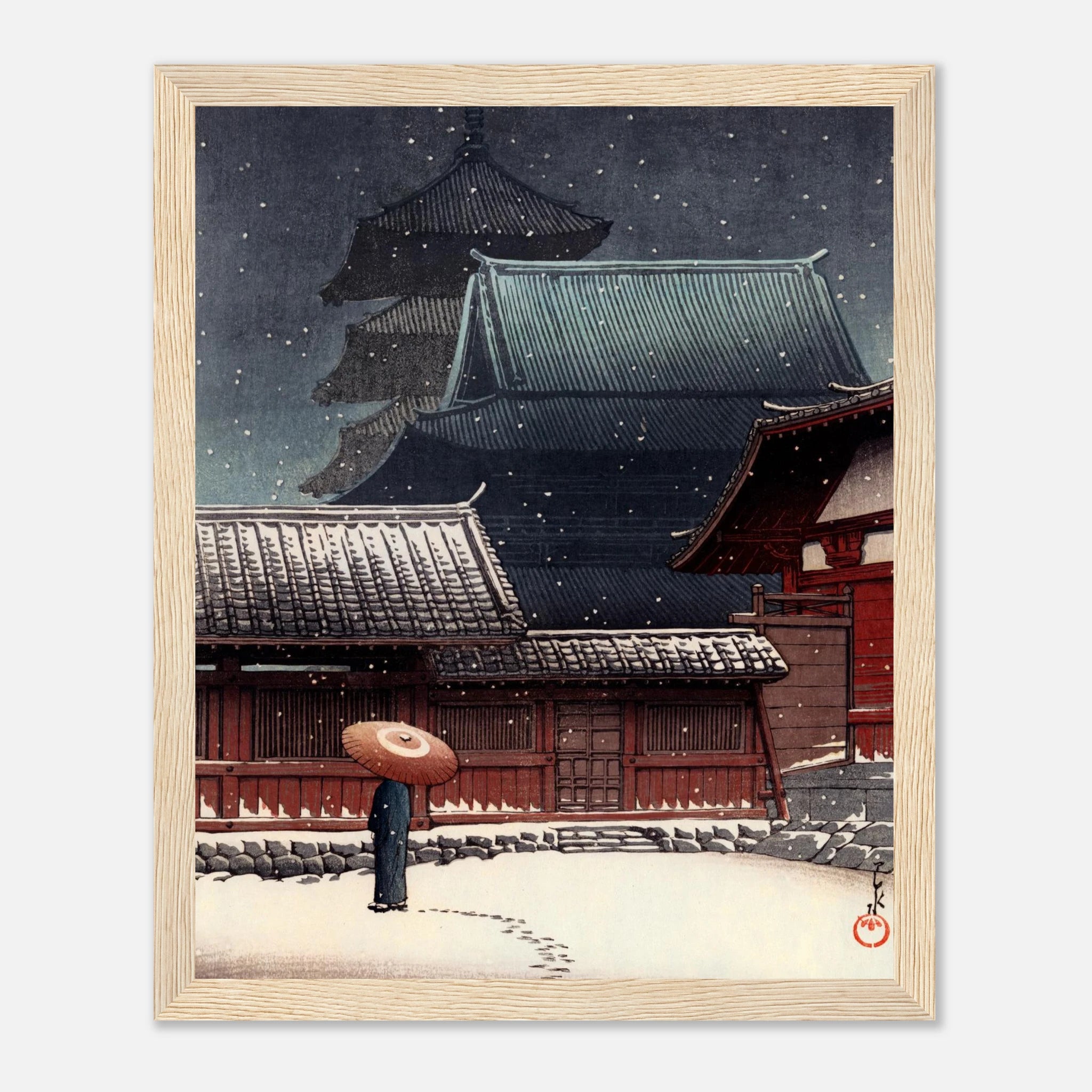 Tenno-ji Temple in Osaka - Art Print Detail 11