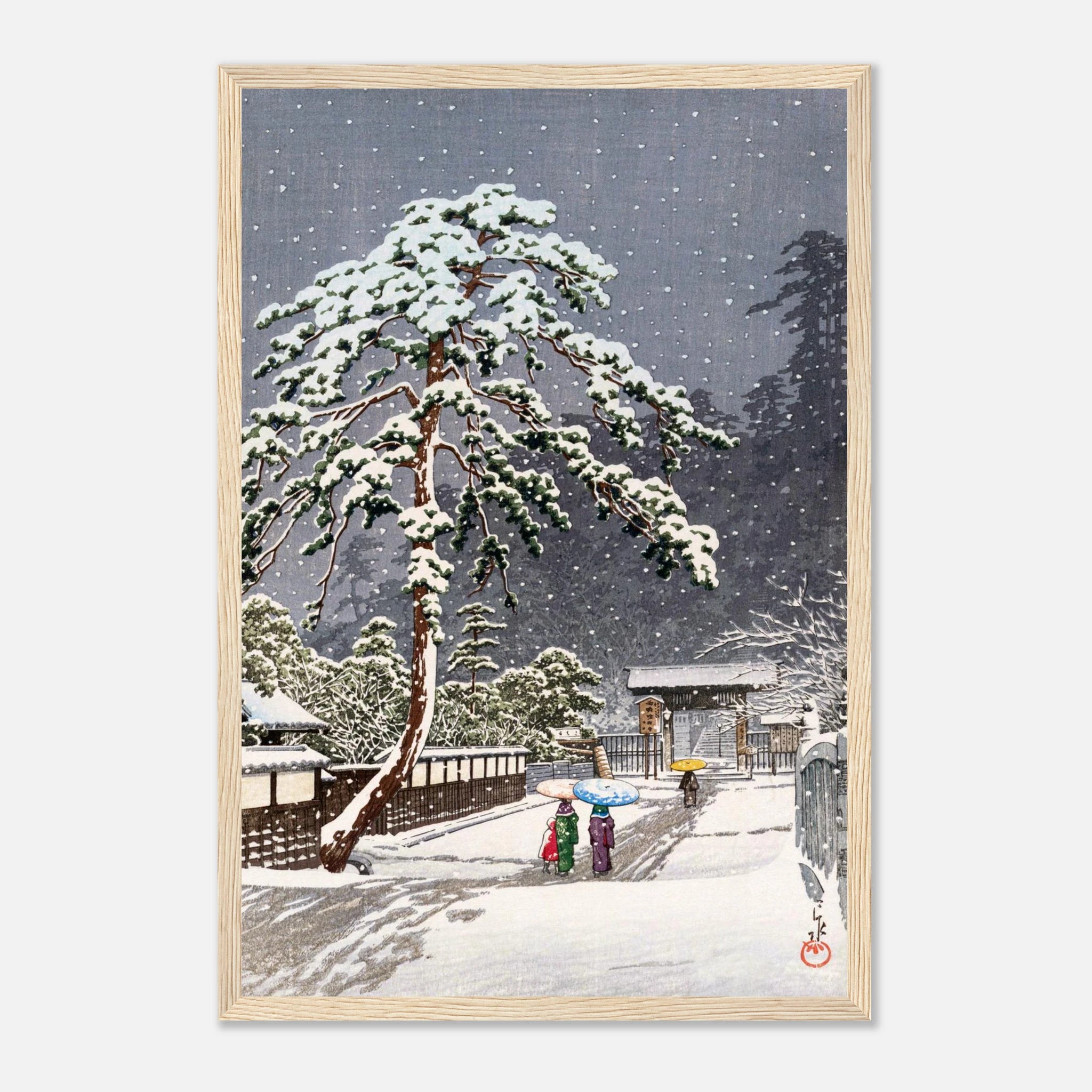 Honmon-ji Temple in Ikegami - Art Print Detail 15