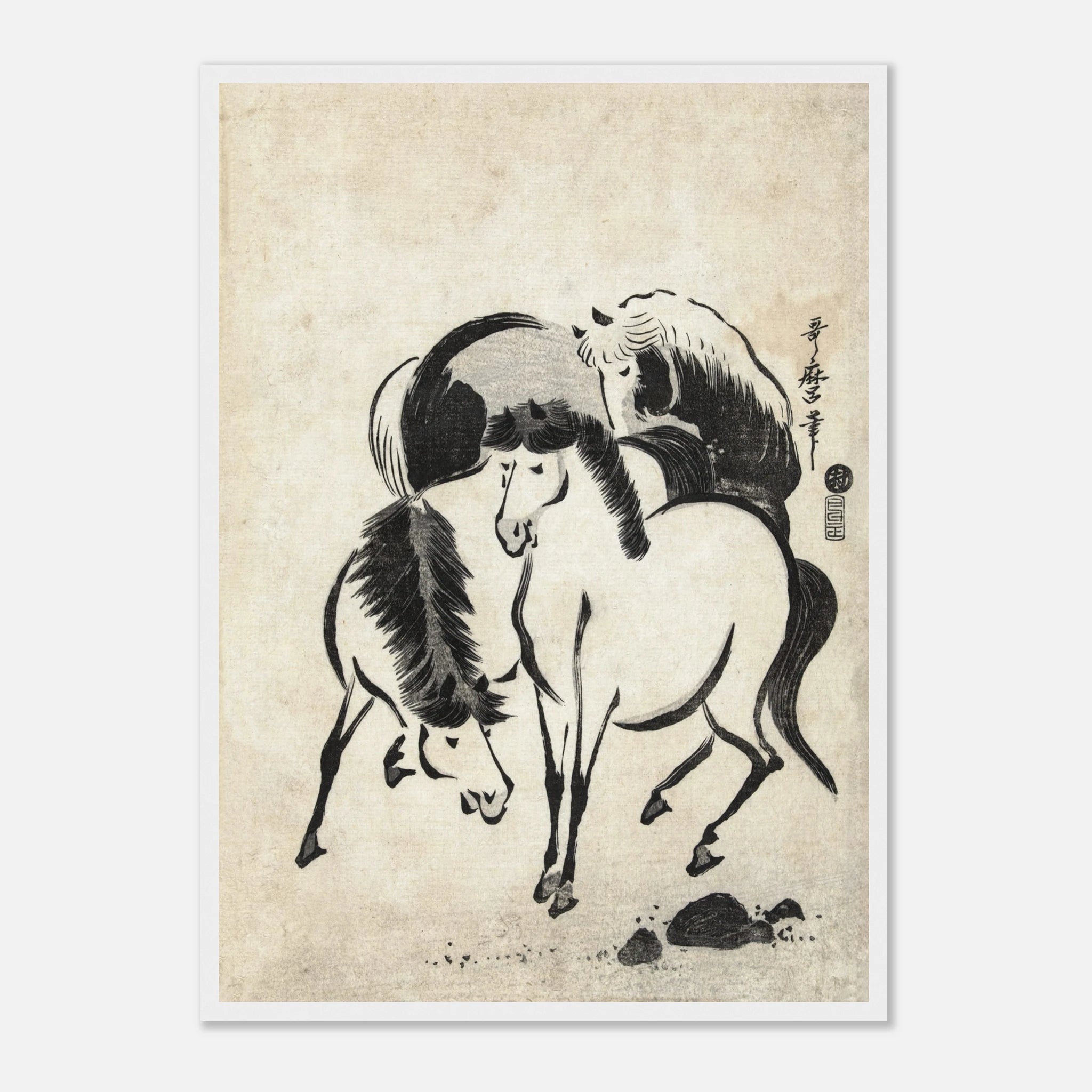 Three Horses - Art Print Detail 18