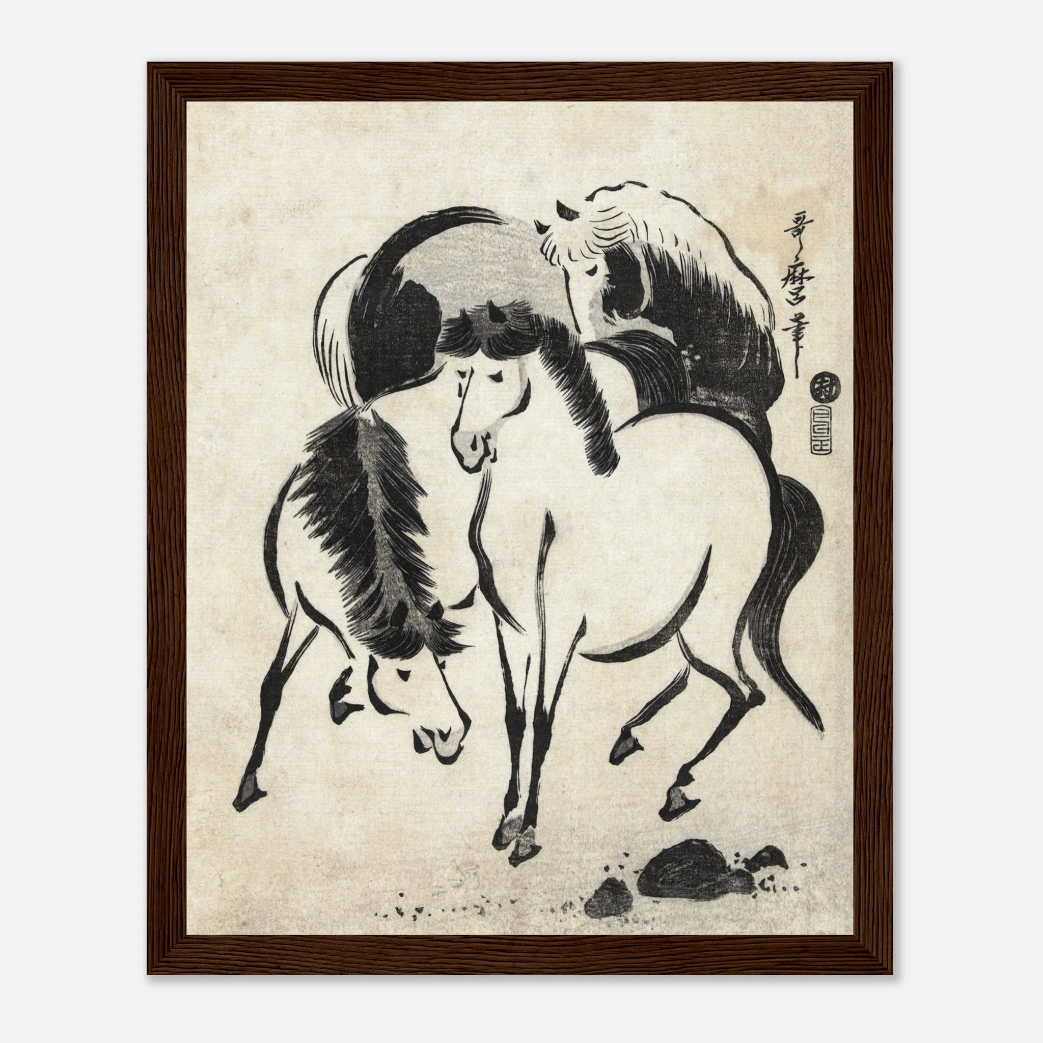 Three Horses - Art Print Detail 16