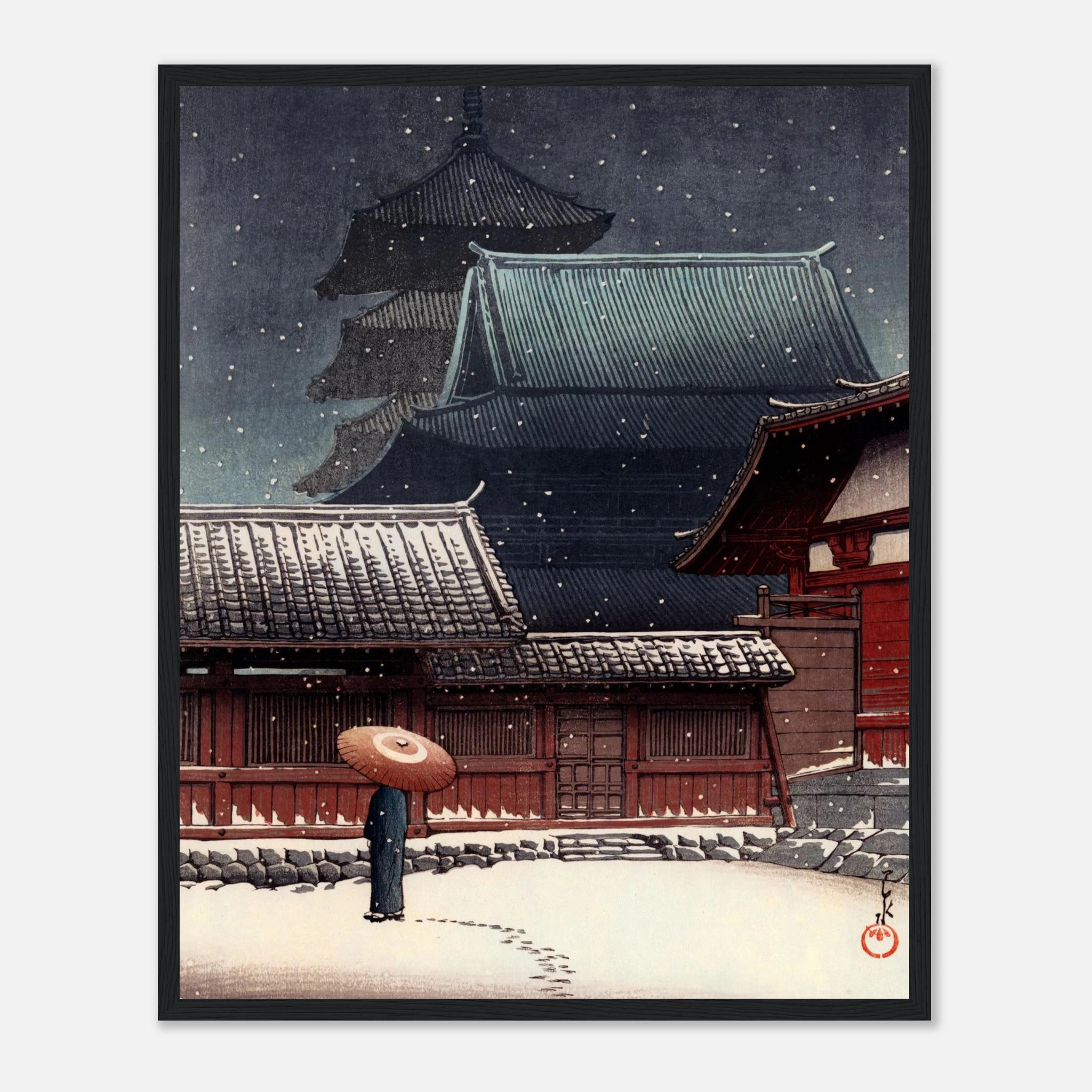 Tenno-ji Temple in Osaka - Art Print Detail 16