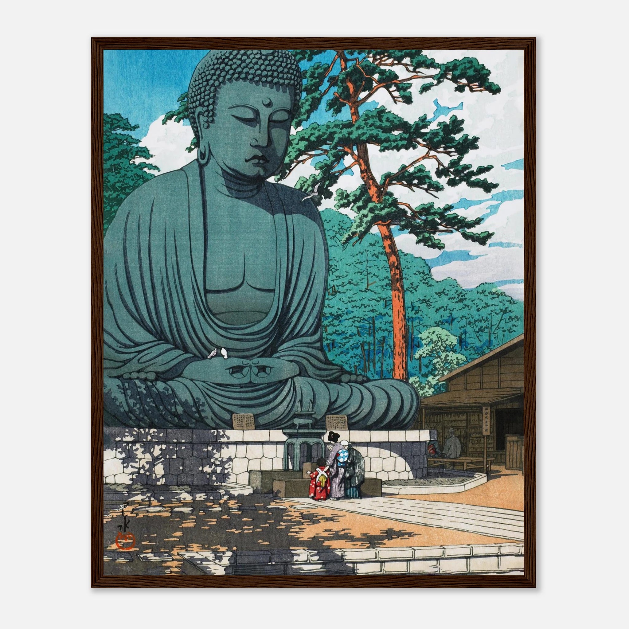 The Great Buddha at Kamakura - Art Print Detail 5