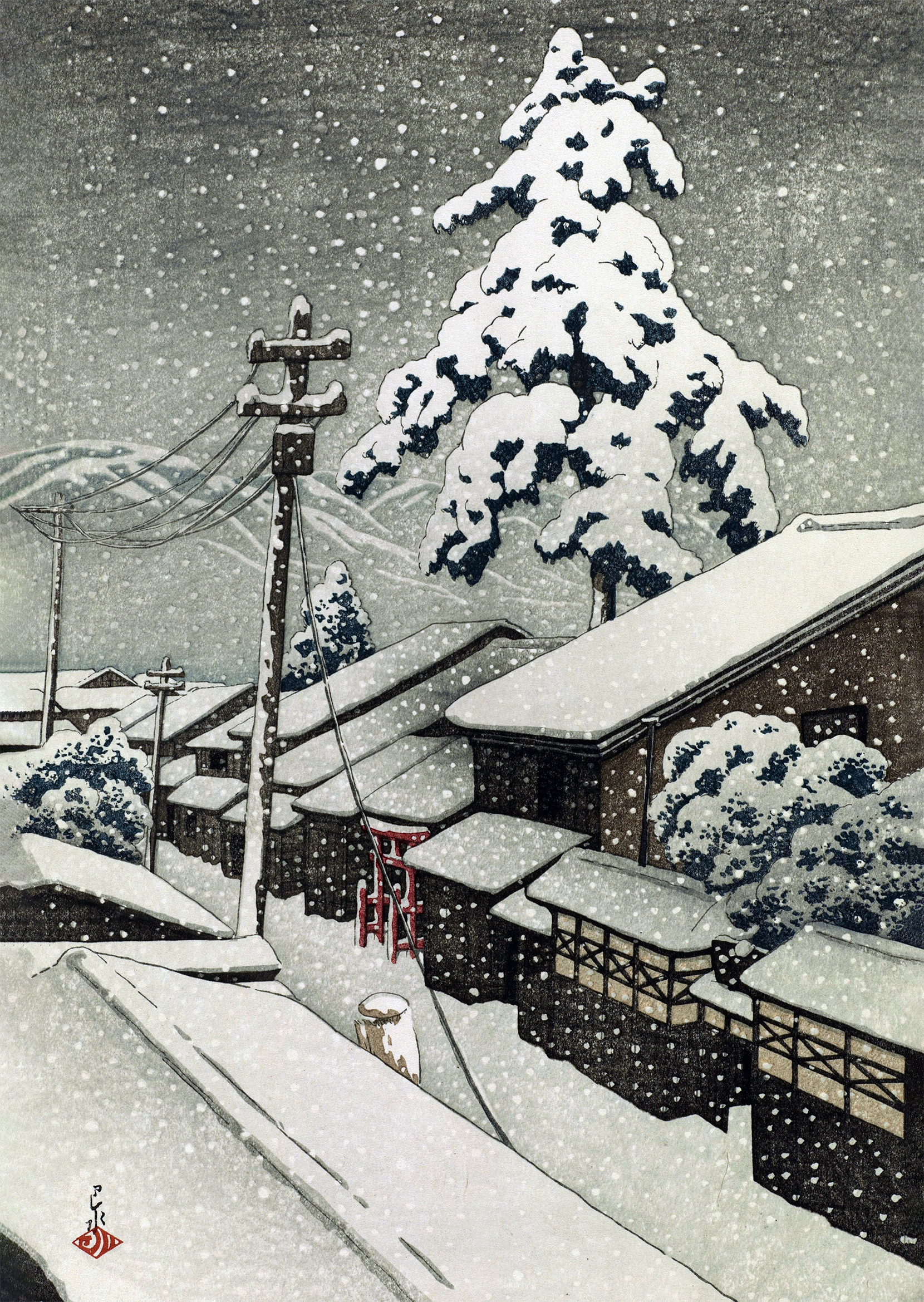 Miyazu in Tango Province - Japanese Art Print
